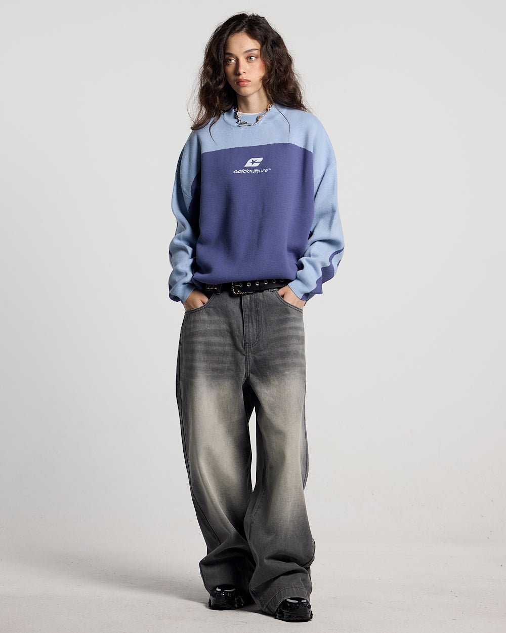 CURVED KNIT BLUE - Cold Culture