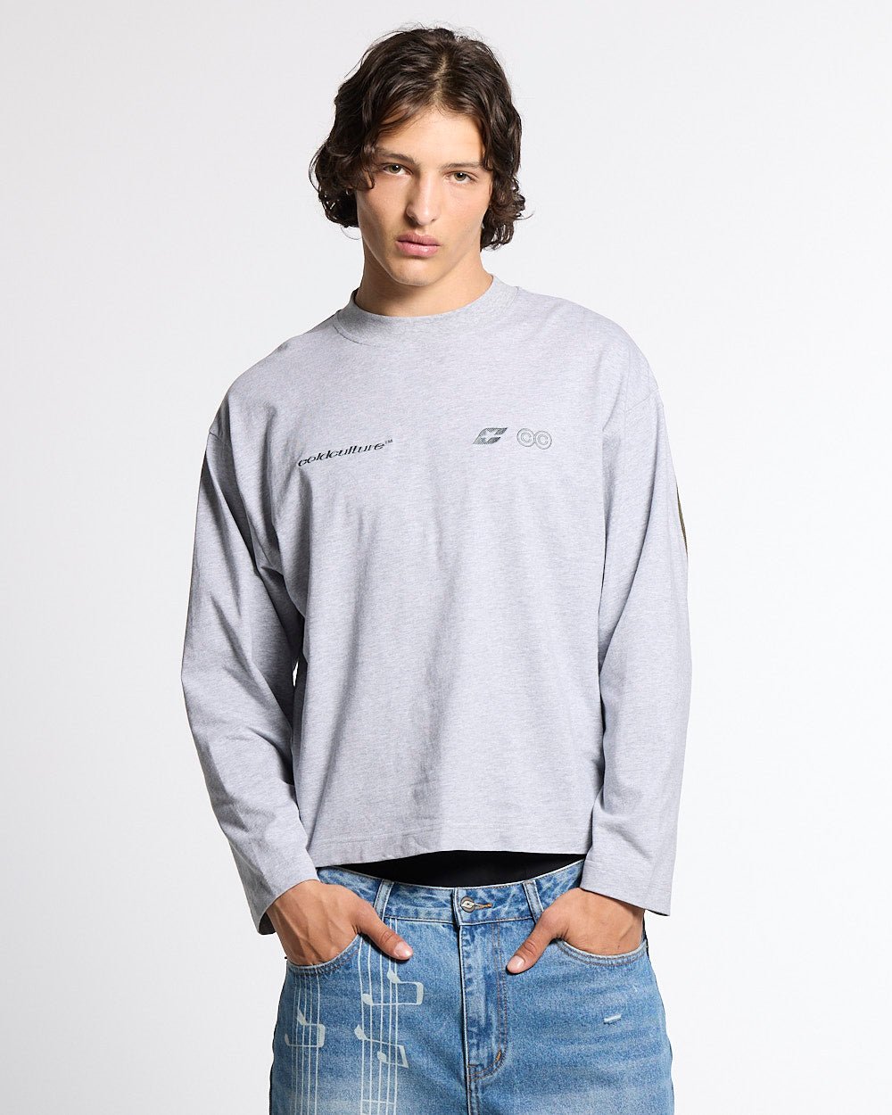 CURVED KNOTS LONGSLEEVE HEATHER GREY - Cold Culture