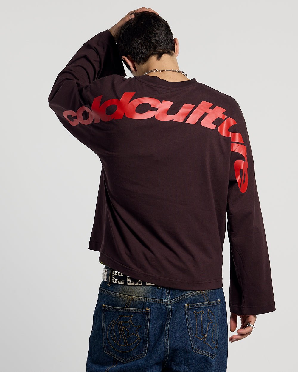 CURVED LONGSLEEVE BROWN - Cold Culture