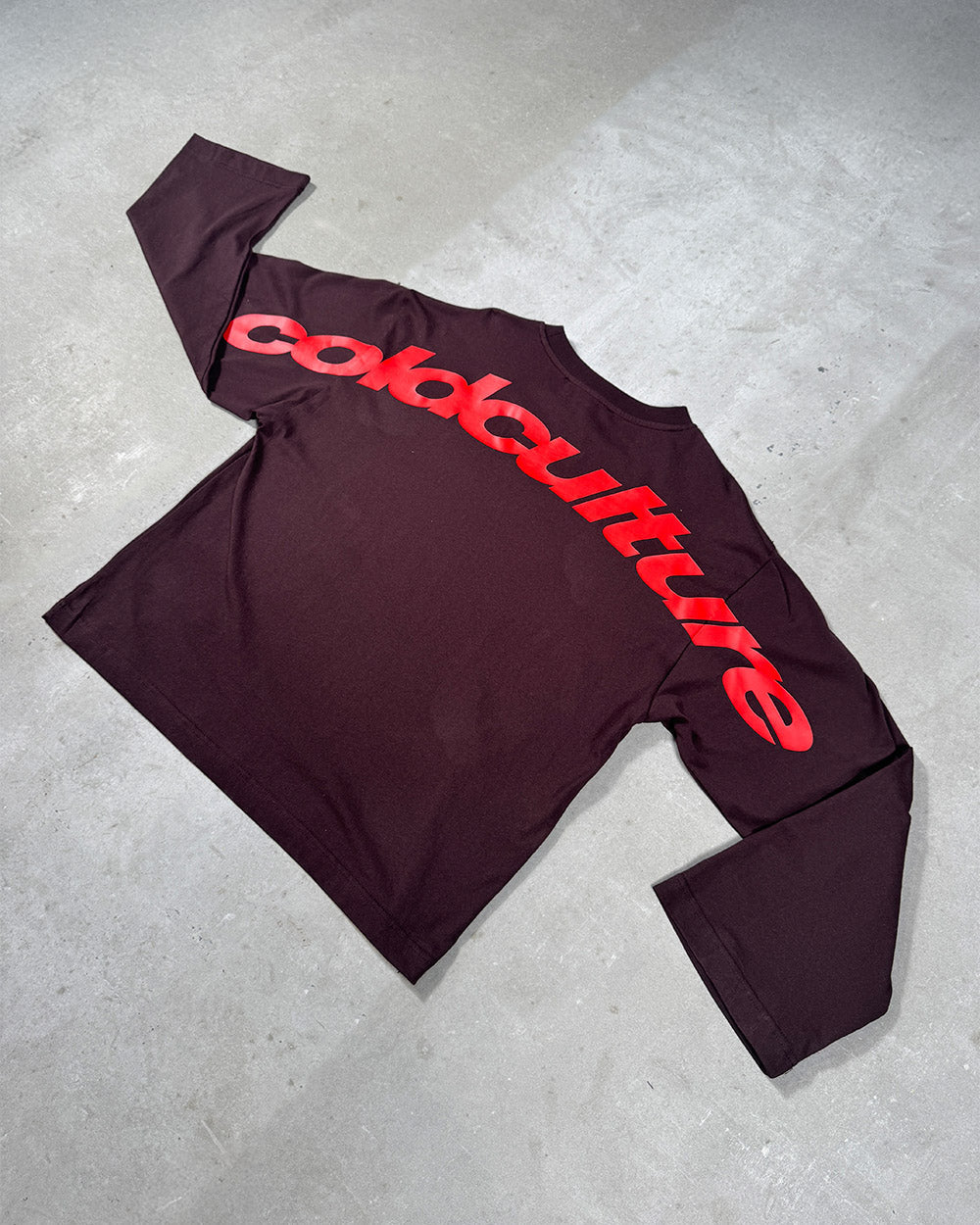 CURVED LONGSLEEVE BROWN - Cold Culture
