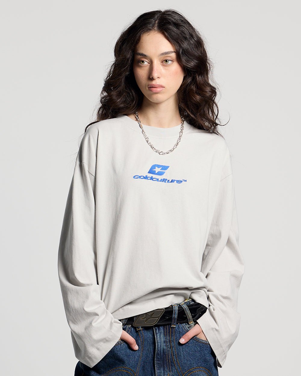 CURVED LONGSLEEVE GREY - Cold Culture