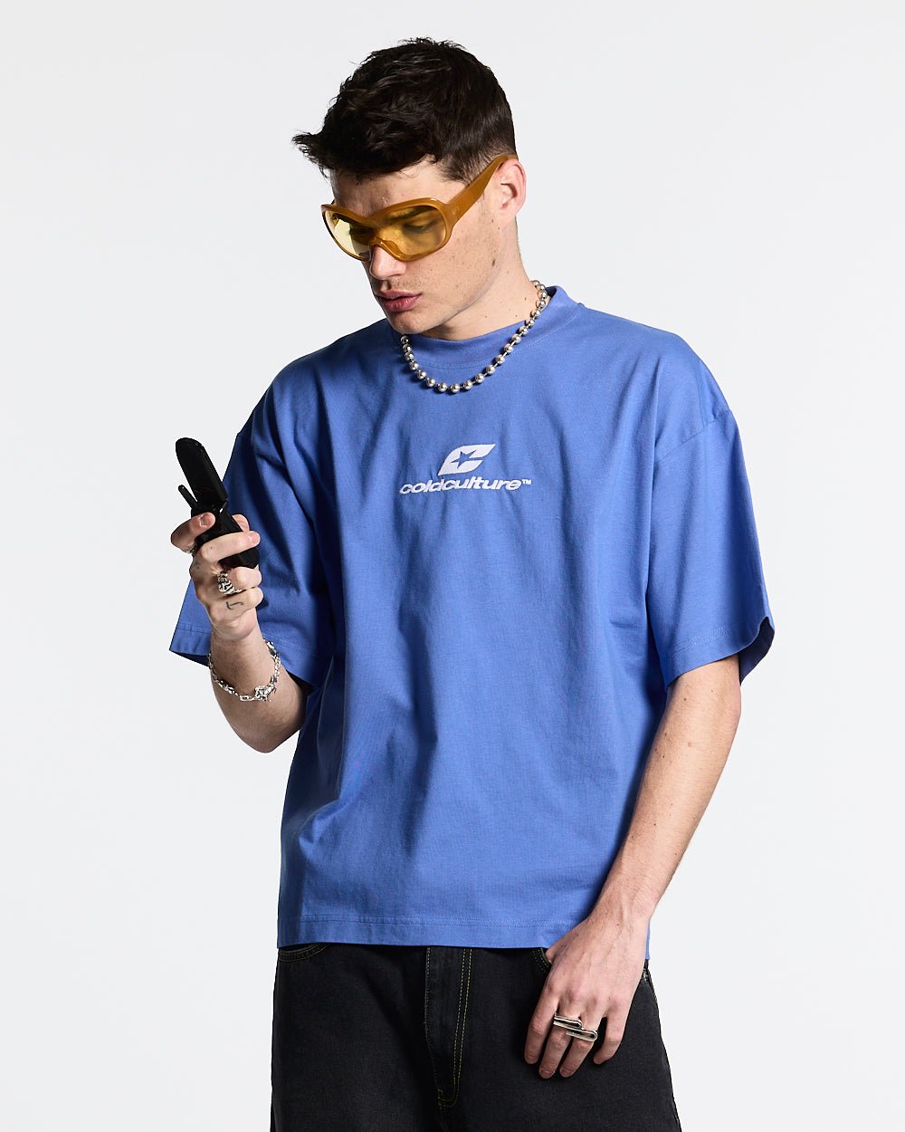CURVED TEE AMPARO BLUE - COLD CULTURE