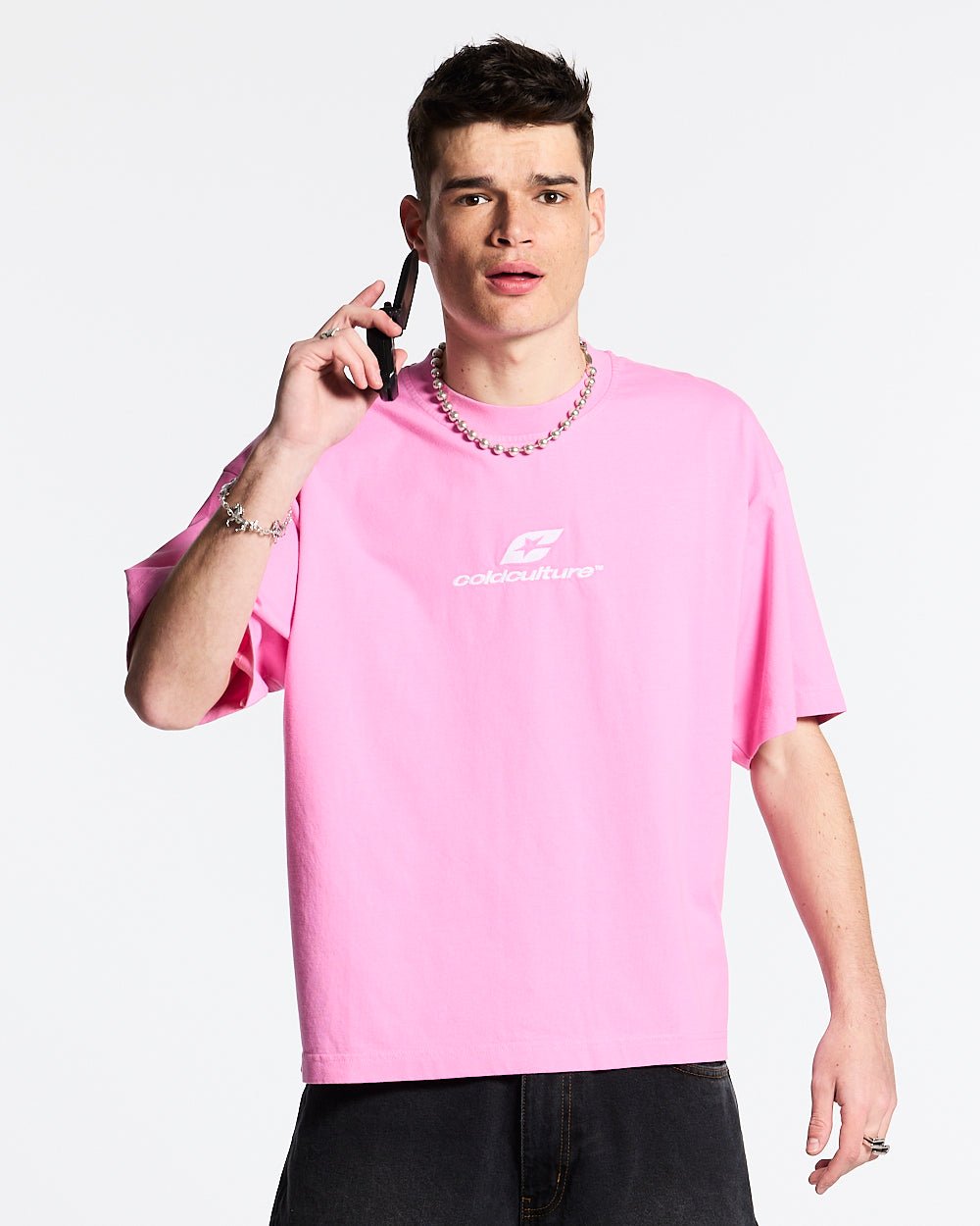 CURVED TEE FUCHSIA PINK - COLD CULTURE
