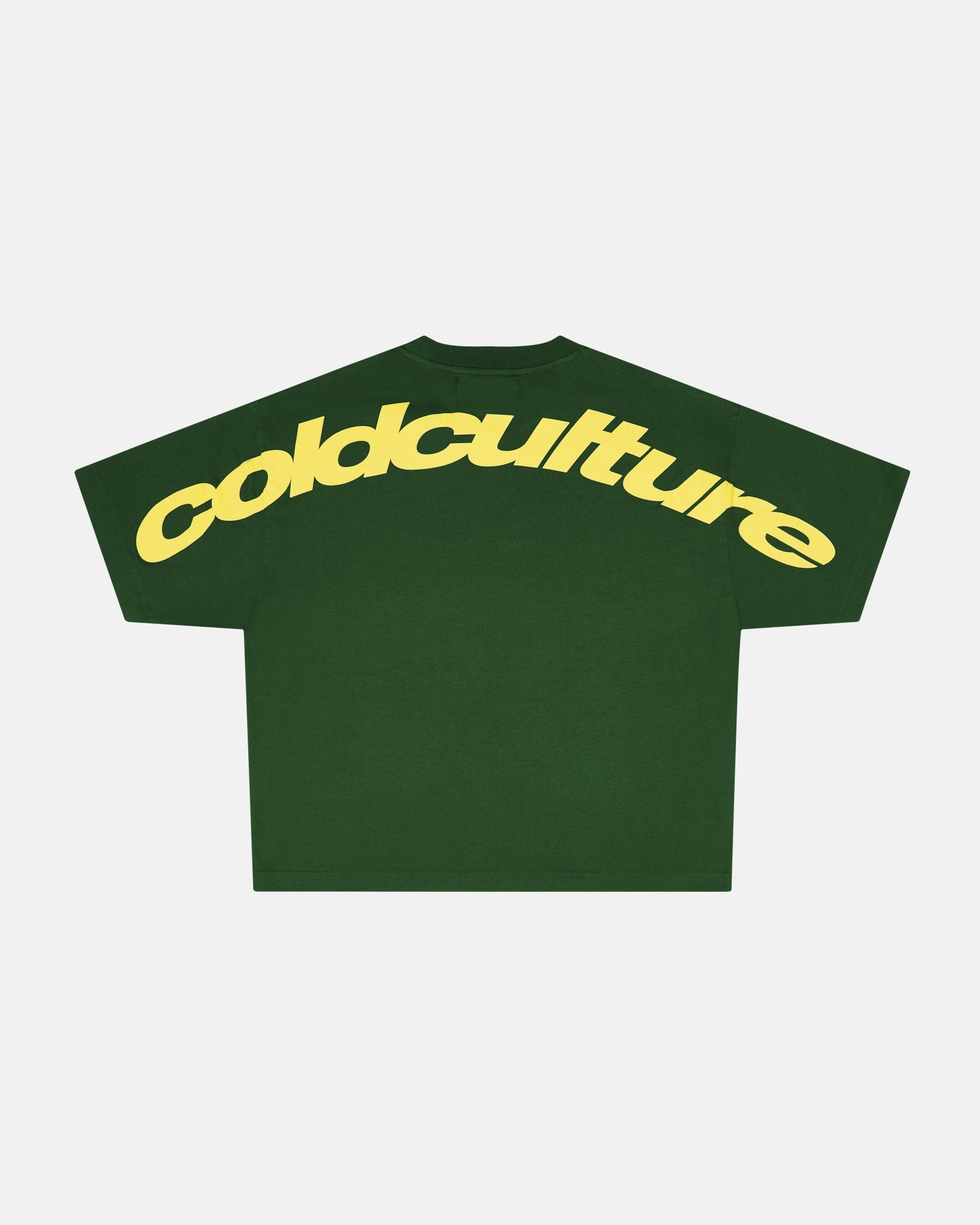 CURVED TEE GREEN & YELLOW - COLD CULTURE
