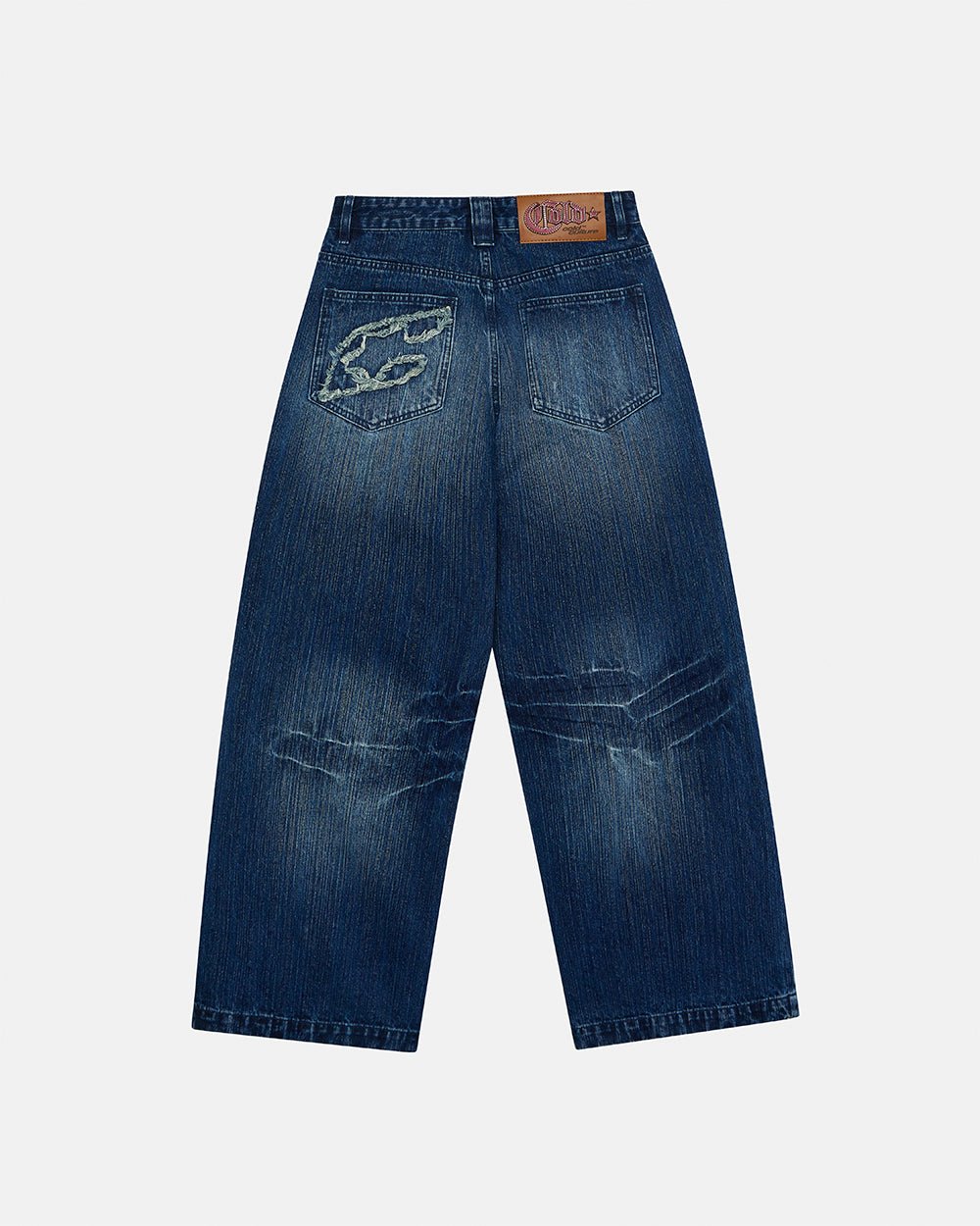 D - STRESSED V3 PANTS WASHED DENIM - Cold Culture