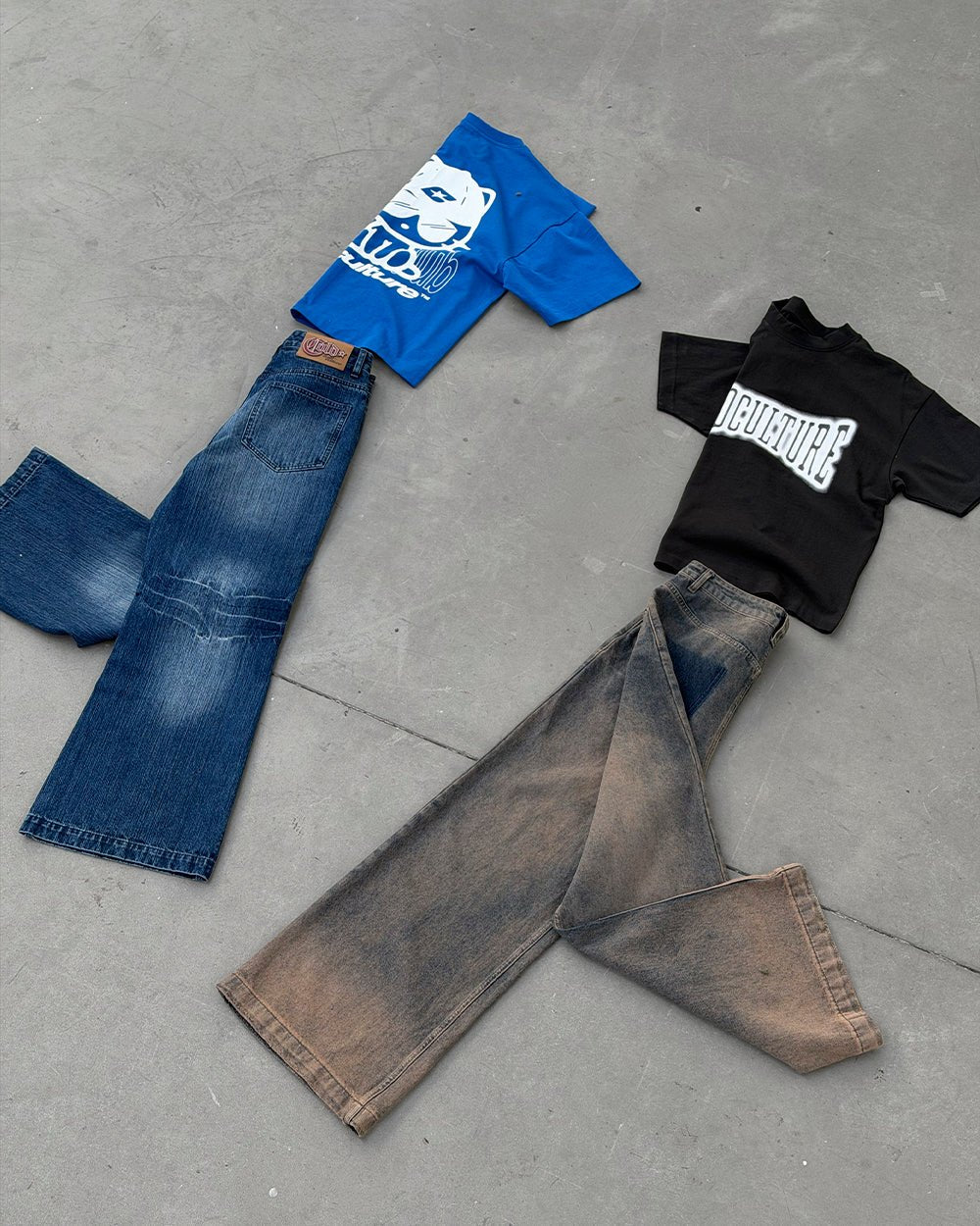 D - STRESSED V3 PANTS WASHED DENIM - Cold Culture