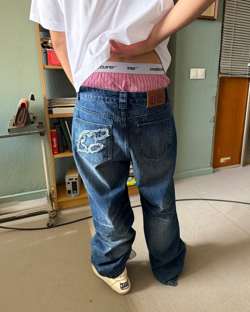 D - STRESSED V3 PANTS WASHED DENIM - Cold Culture