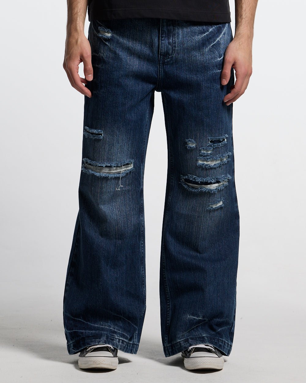 D - STRESSED V3 PANTS WASHED DENIM - Cold Culture #man