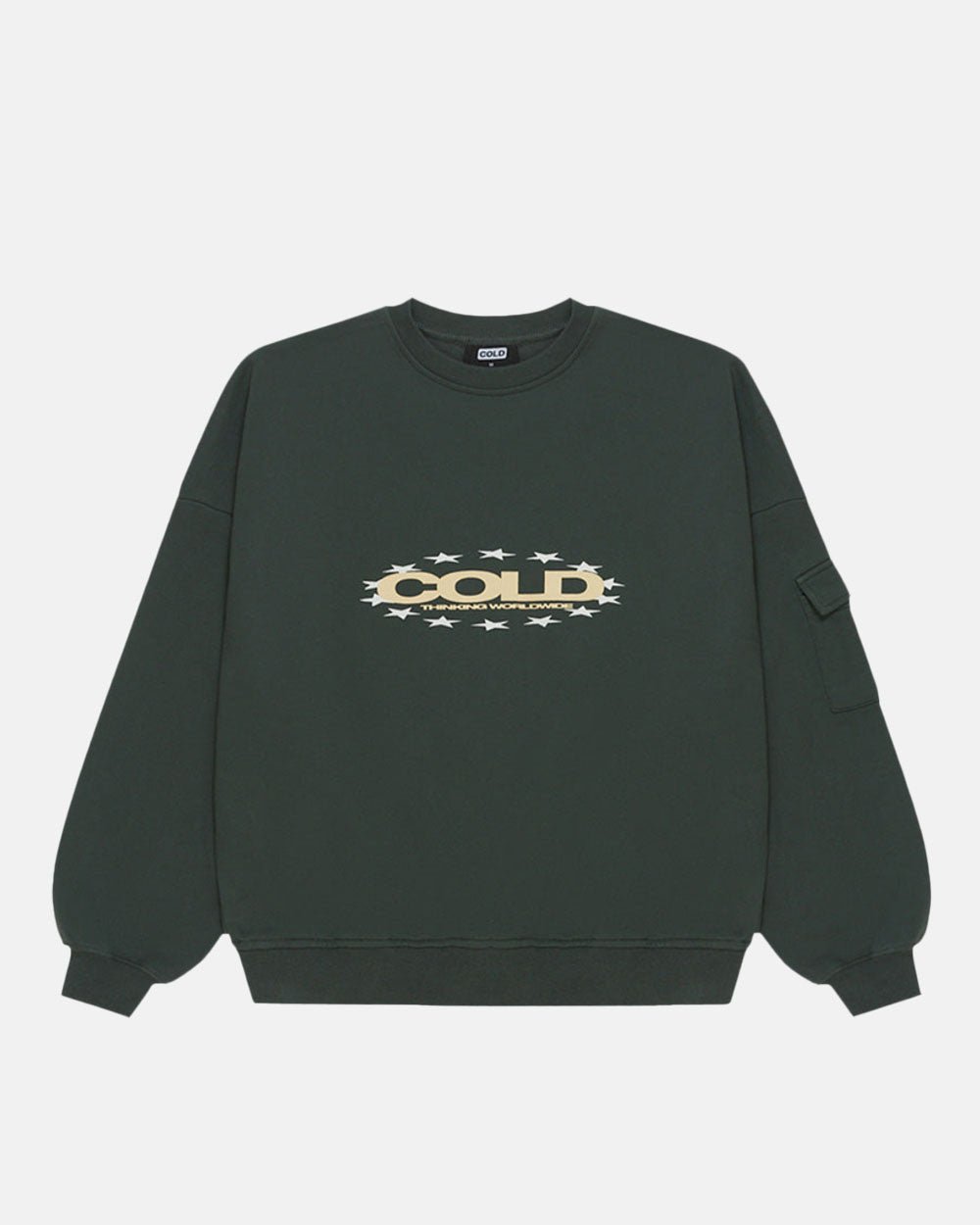 DAILY CARGO CREWNECK GREYISH GREEN - COLD CULTURE