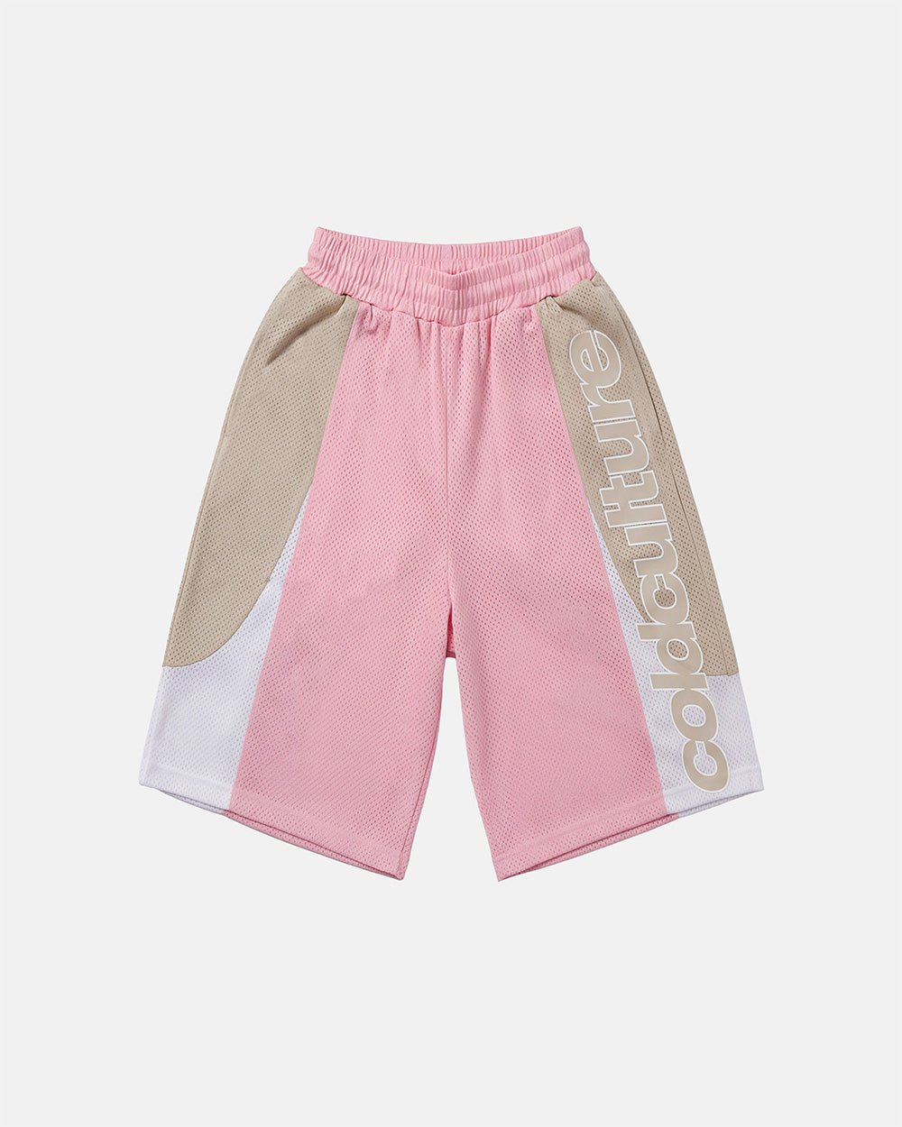 DECALS SHORT MAN WHITE AND PINK AND BEIGE - Cold Culture