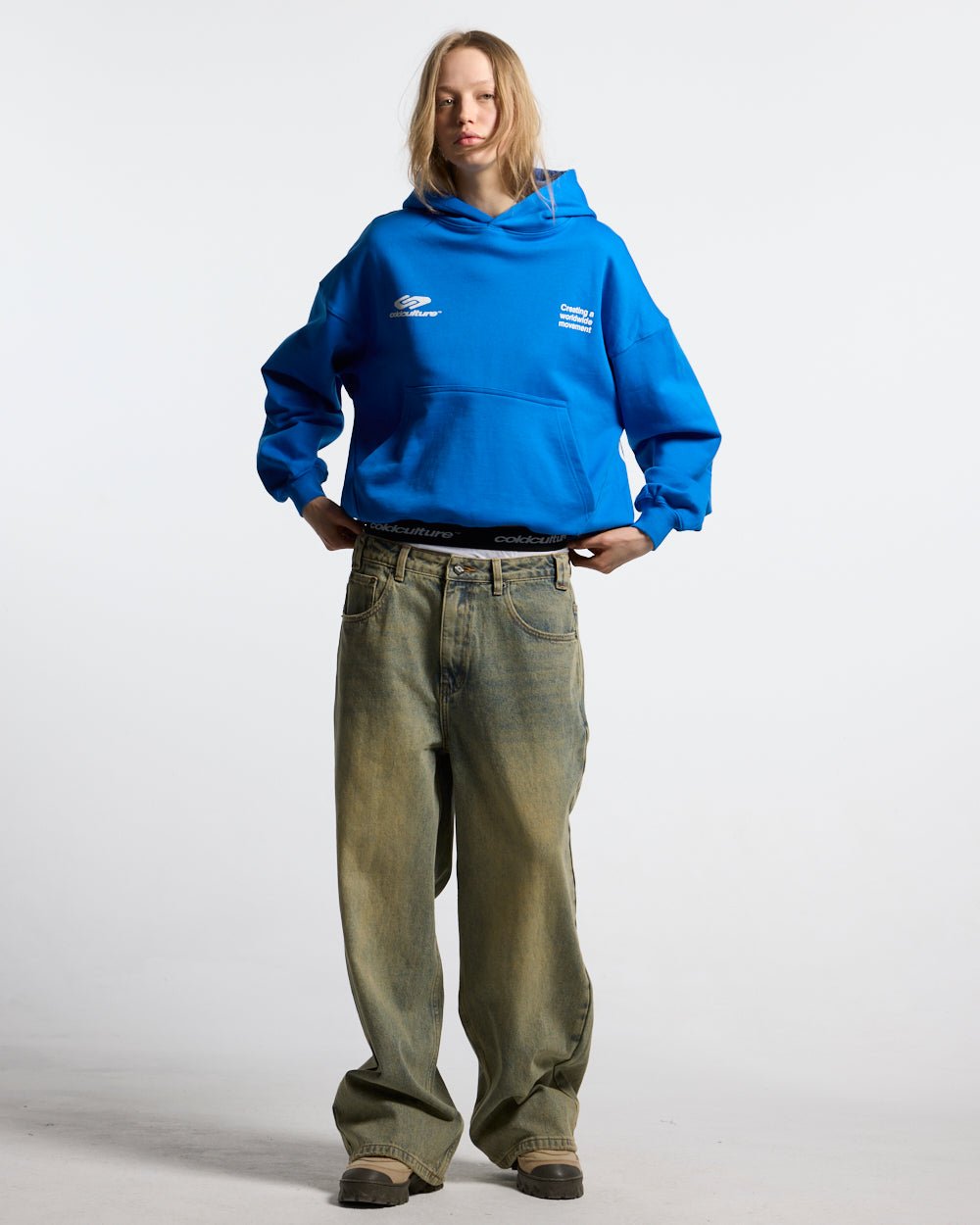 DEFENSE HOODIE ELECTRIC BLUE - Cold Culture