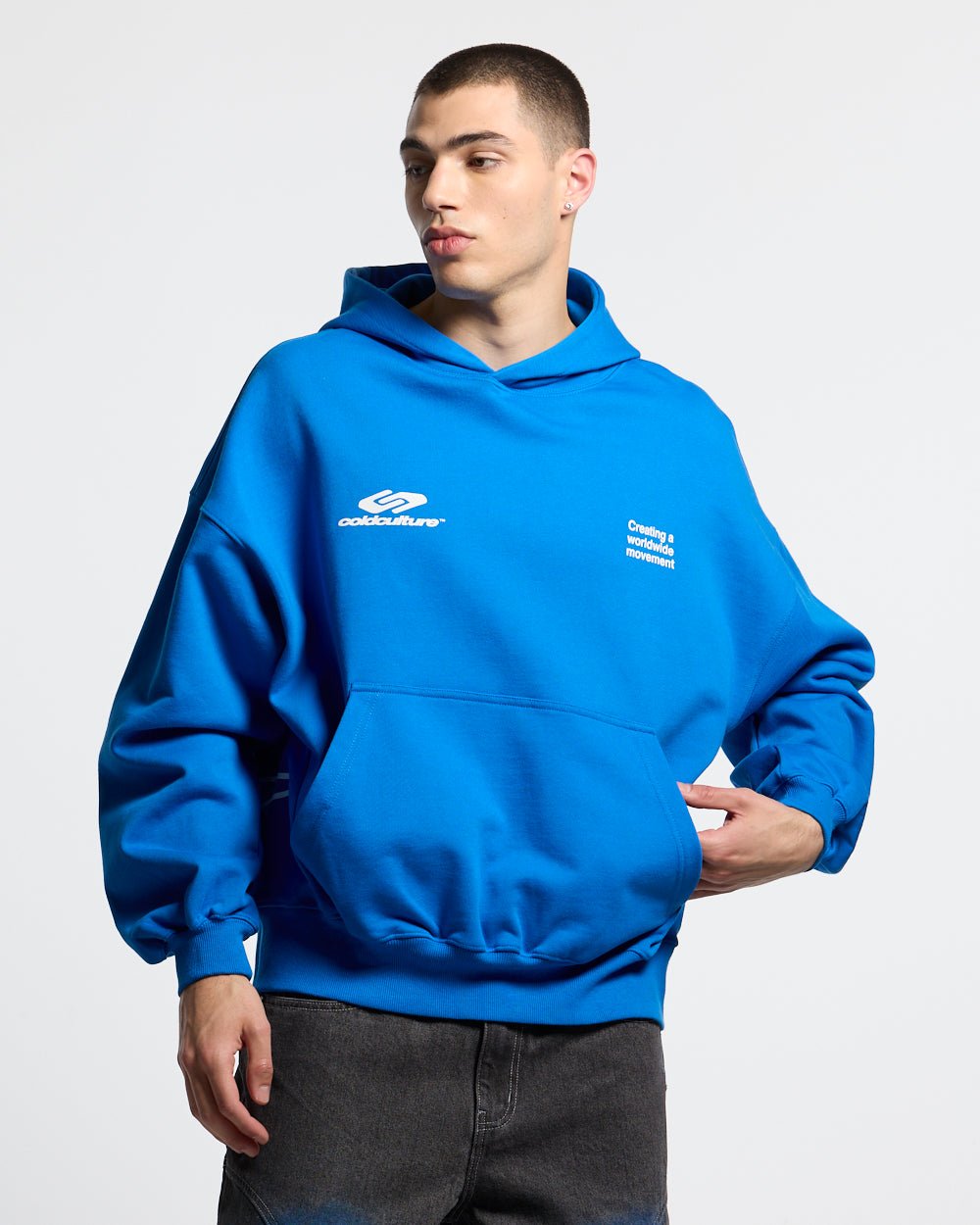 DEFENSE HOODIE ELECTRIC BLUE - Cold Culture