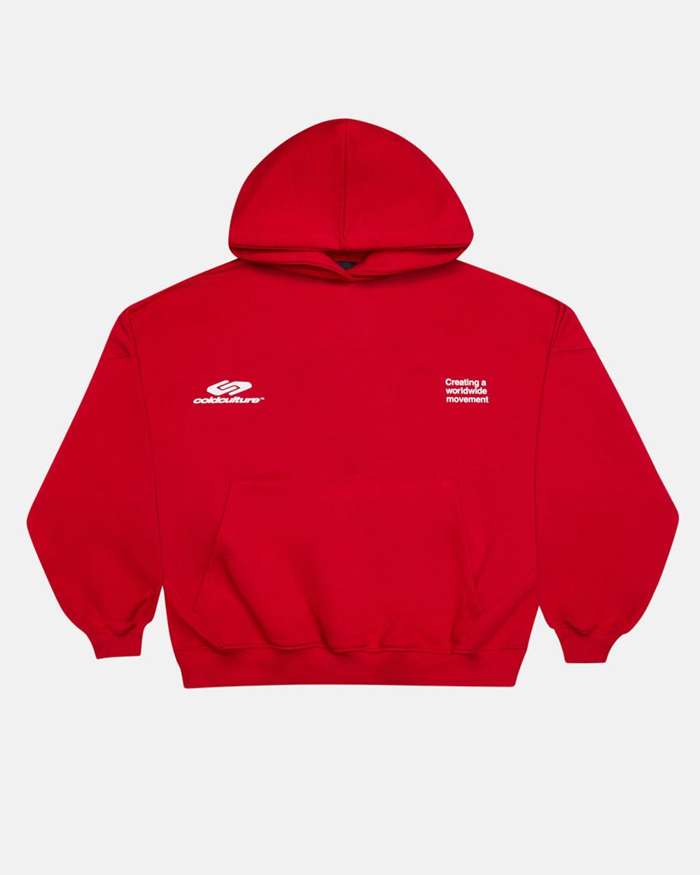 DEFENSE HOODIE RED - COLD CULTURE