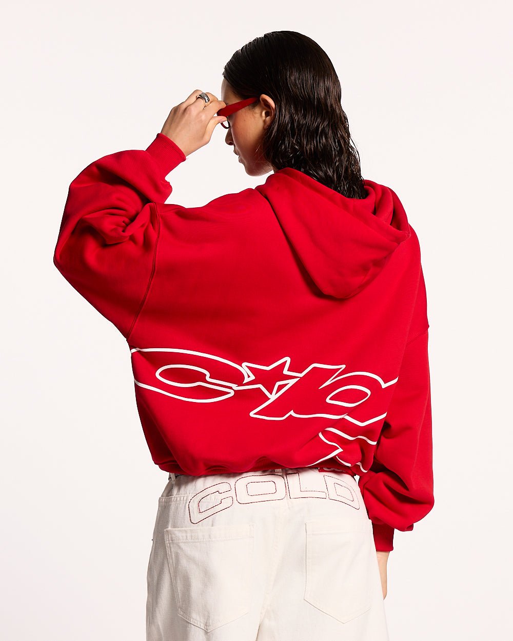 DEFENSE HOODIE RED - COLD CULTURE