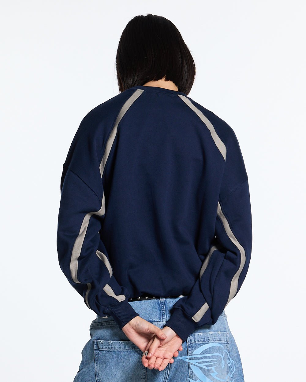 DETAILED CREWNECK INDIGO BLUE - COLD CULTURE