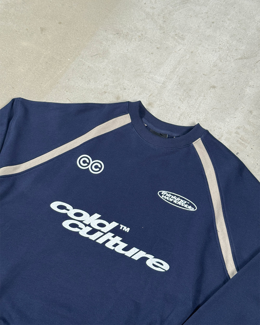 DETAILED CREWNECK INDIGO BLUE - Cold Culture