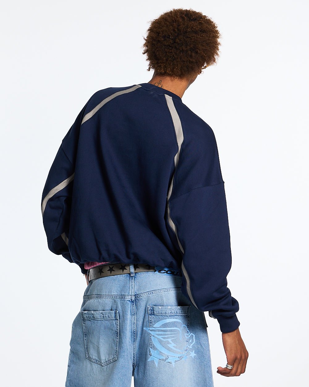 DETAILED CREWNECK INDIGO BLUE - COLD CULTURE