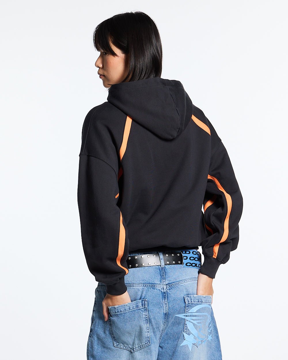 DETAILED HOODIE BLACK - COLD CULTURE