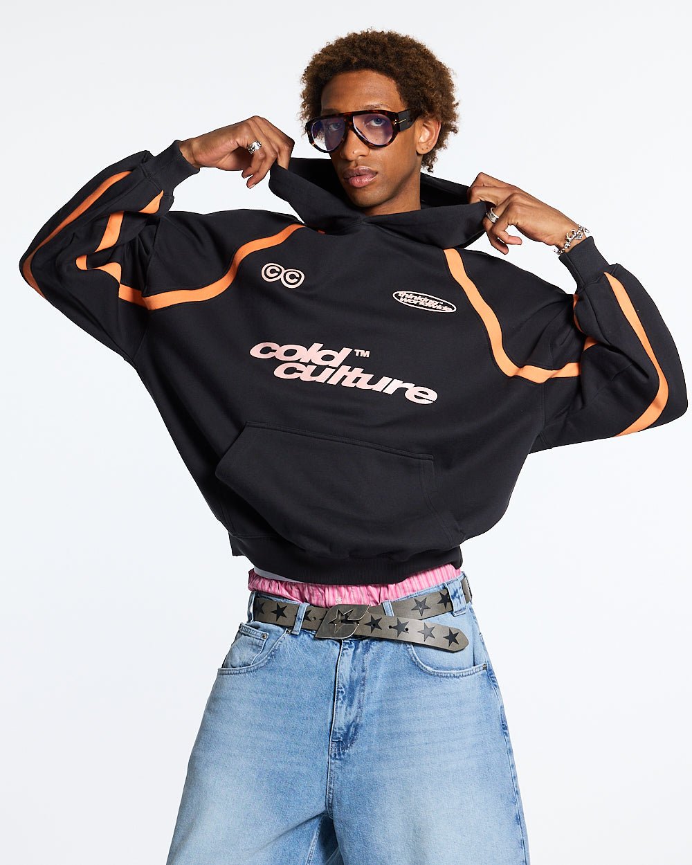 DETAILED HOODIE BLACK - COLD CULTURE