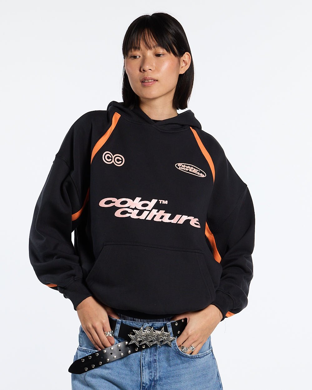DETAILED HOODIE BLACK - COLD CULTURE