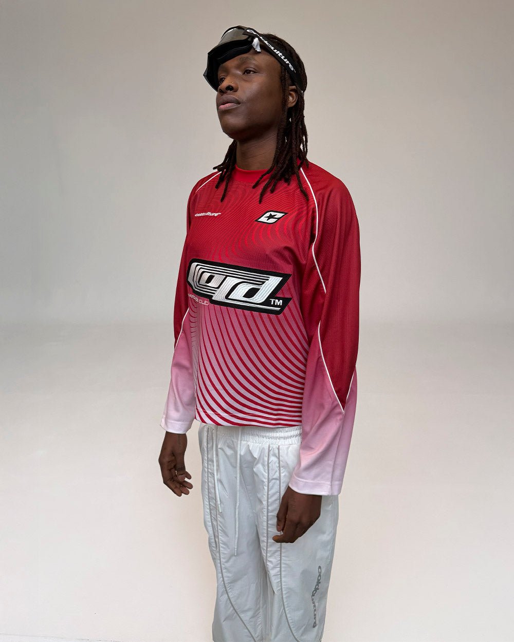 DIFFUSION LONGSLEEVE RED & WHITE - Cold Culture