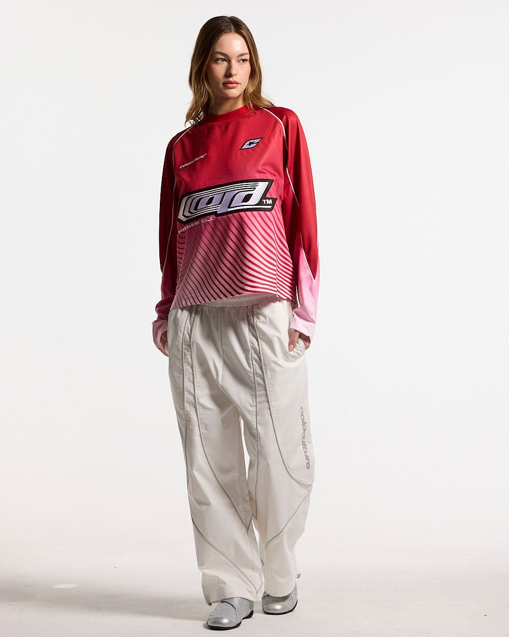 DIFFUSION LONGSLEEVE RED & WHITE - Cold Culture #woman