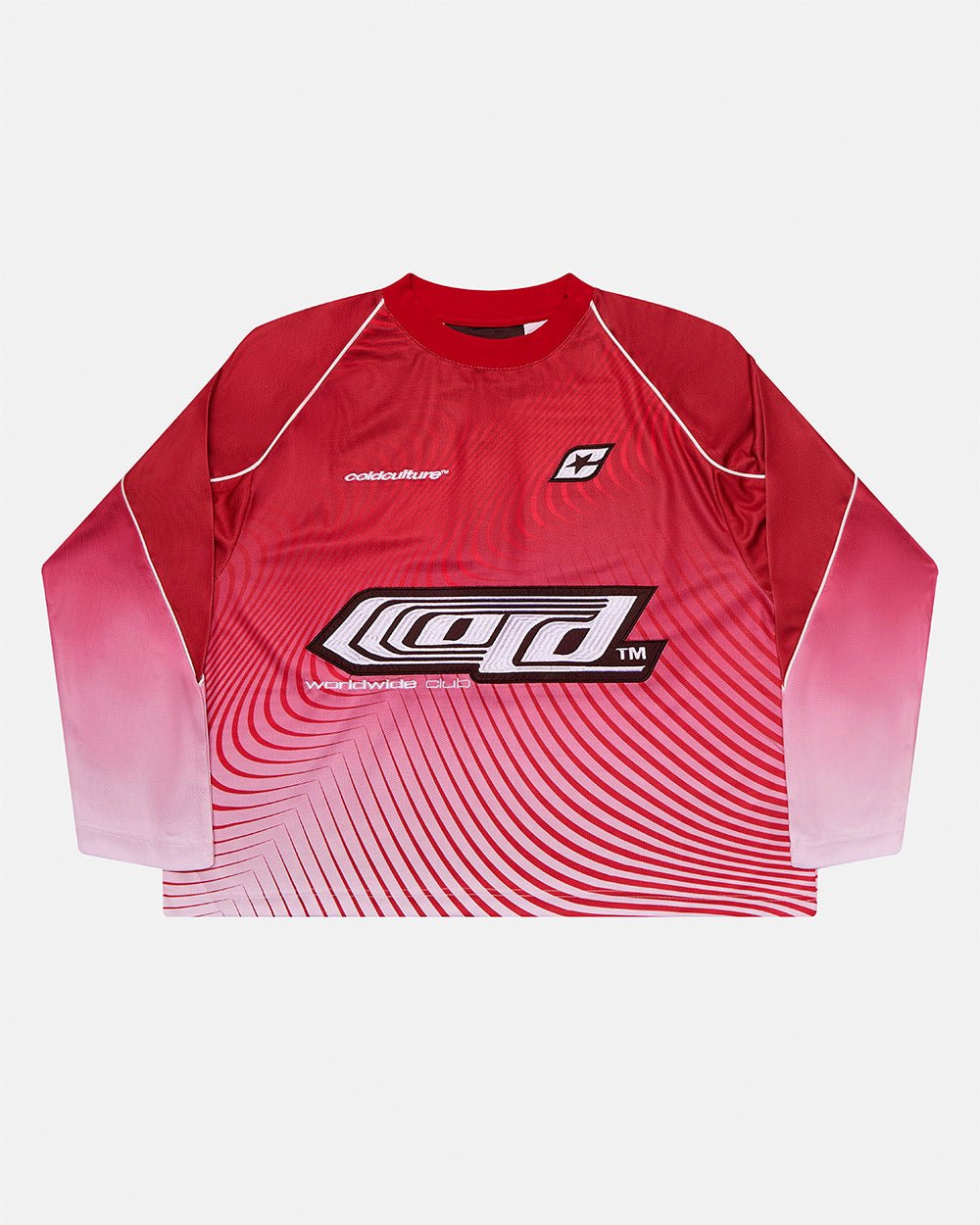 DIFFUSION LONGSLEEVE RED & WHITE - Cold Culture