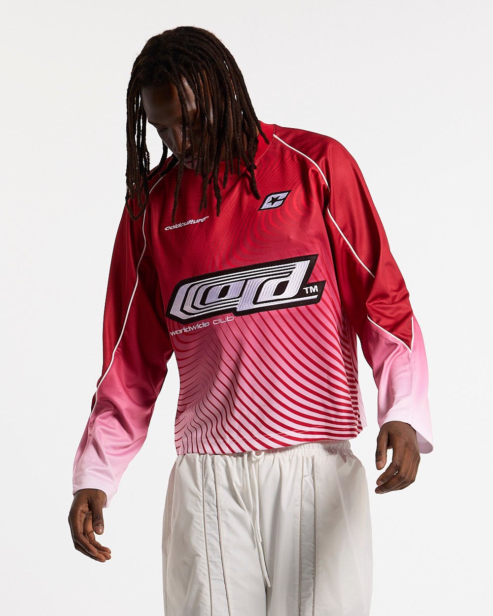 DIFFUSION LONGSLEEVE RED & WHITE - Cold Culture #man