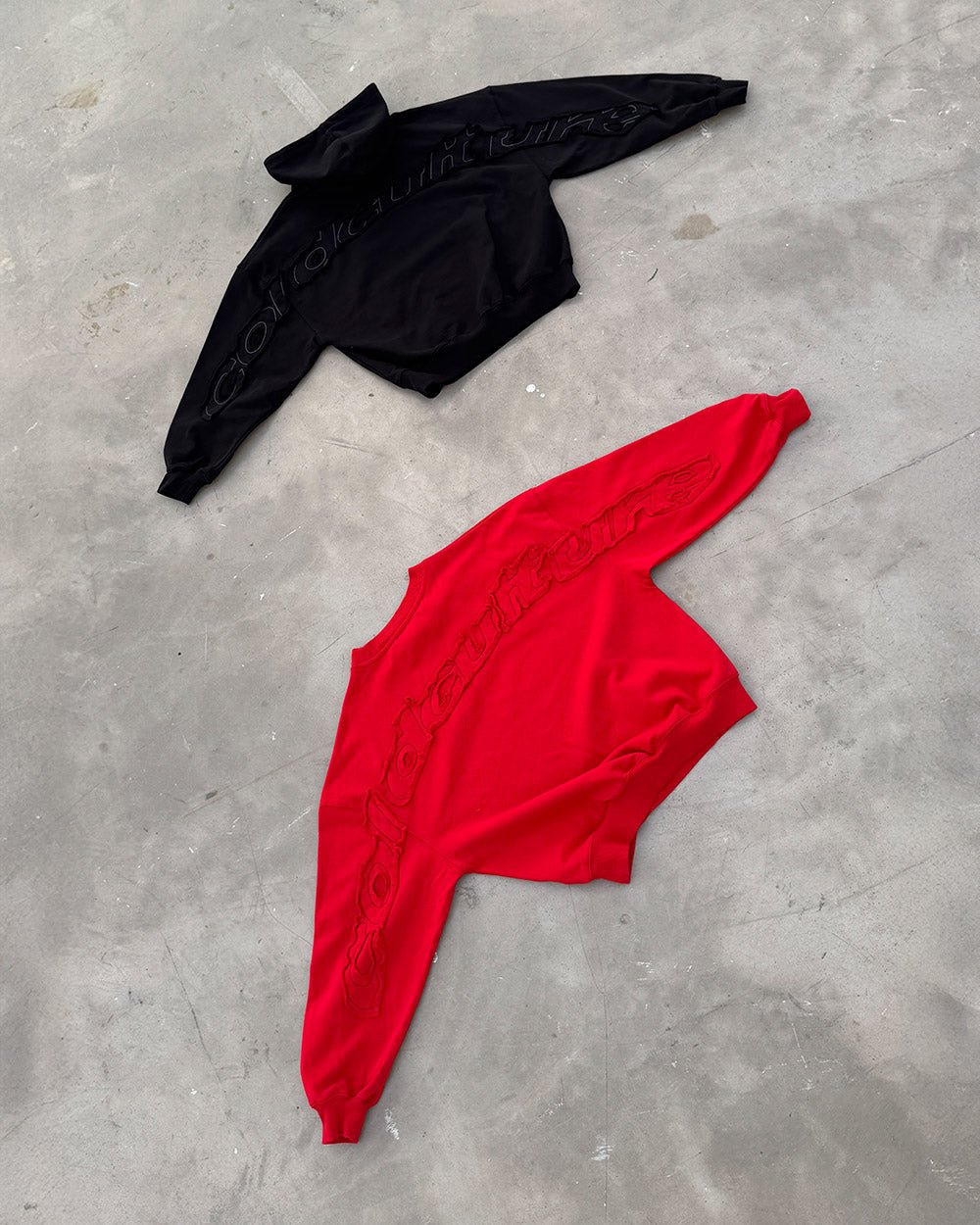 DISTRESS CURVED CREWNECK RED - COLD CULTURE