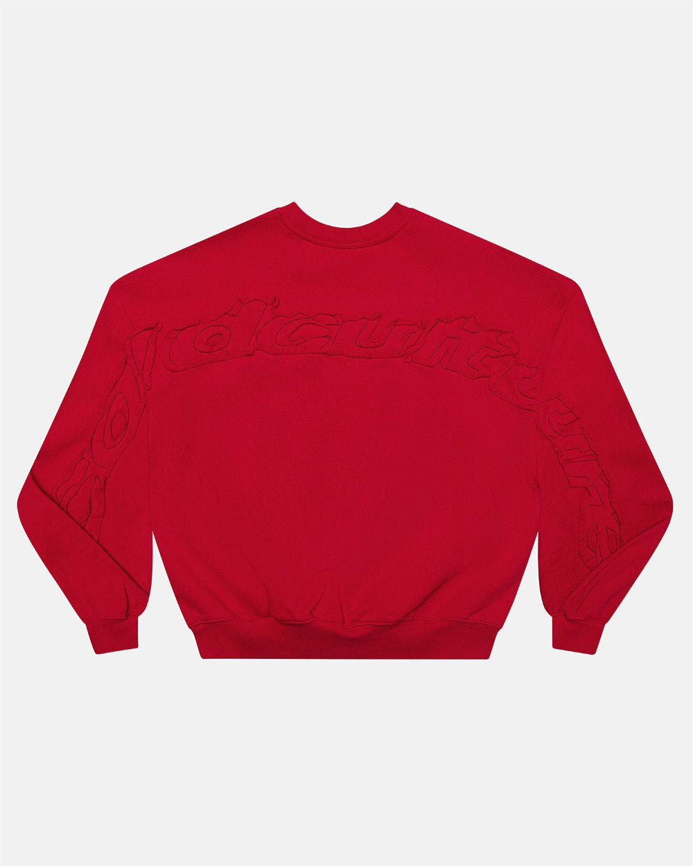 DISTRESS CURVED CREWNECK RED - COLD CULTURE
