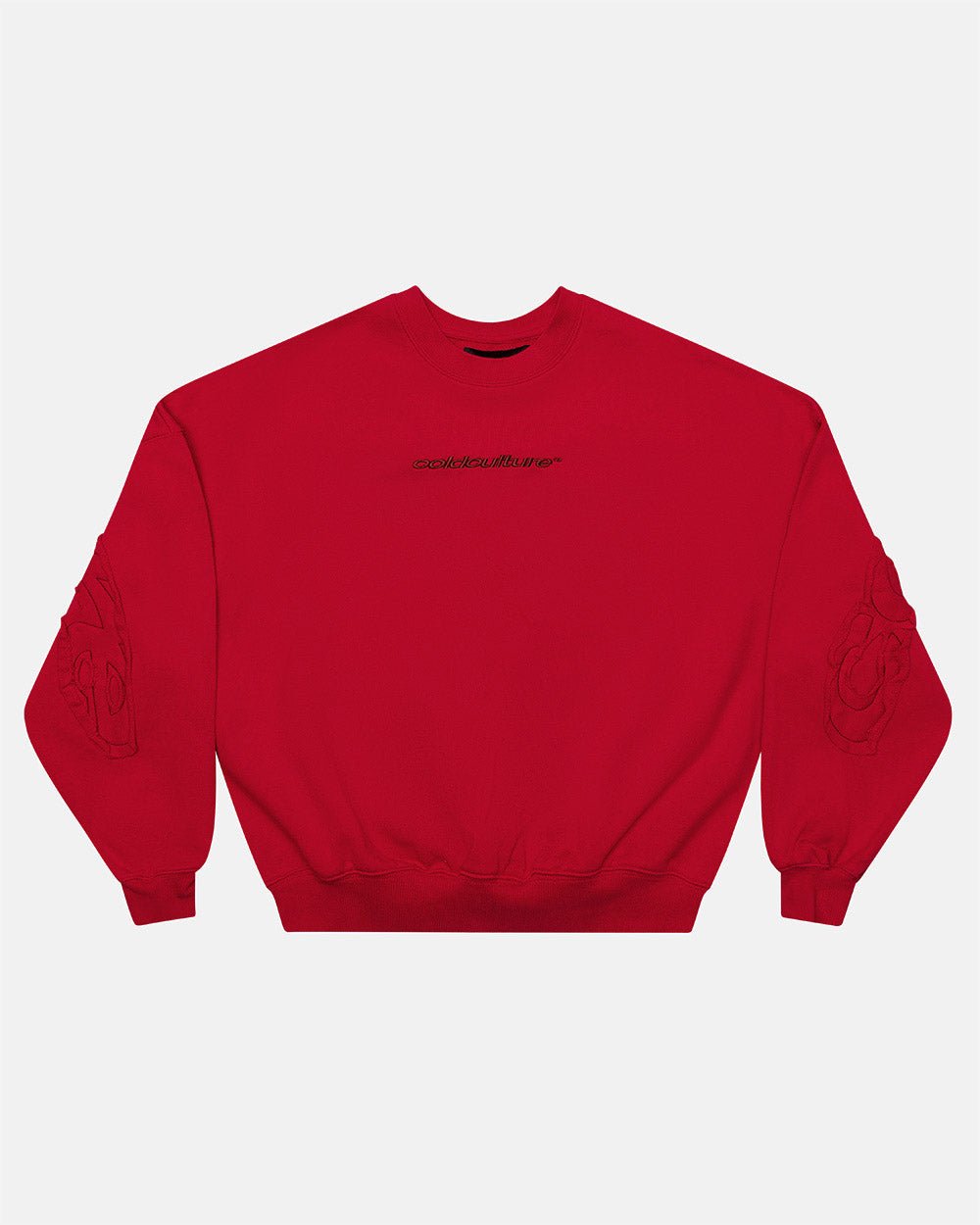 DISTRESS CURVED CREWNECK RED - COLD CULTURE