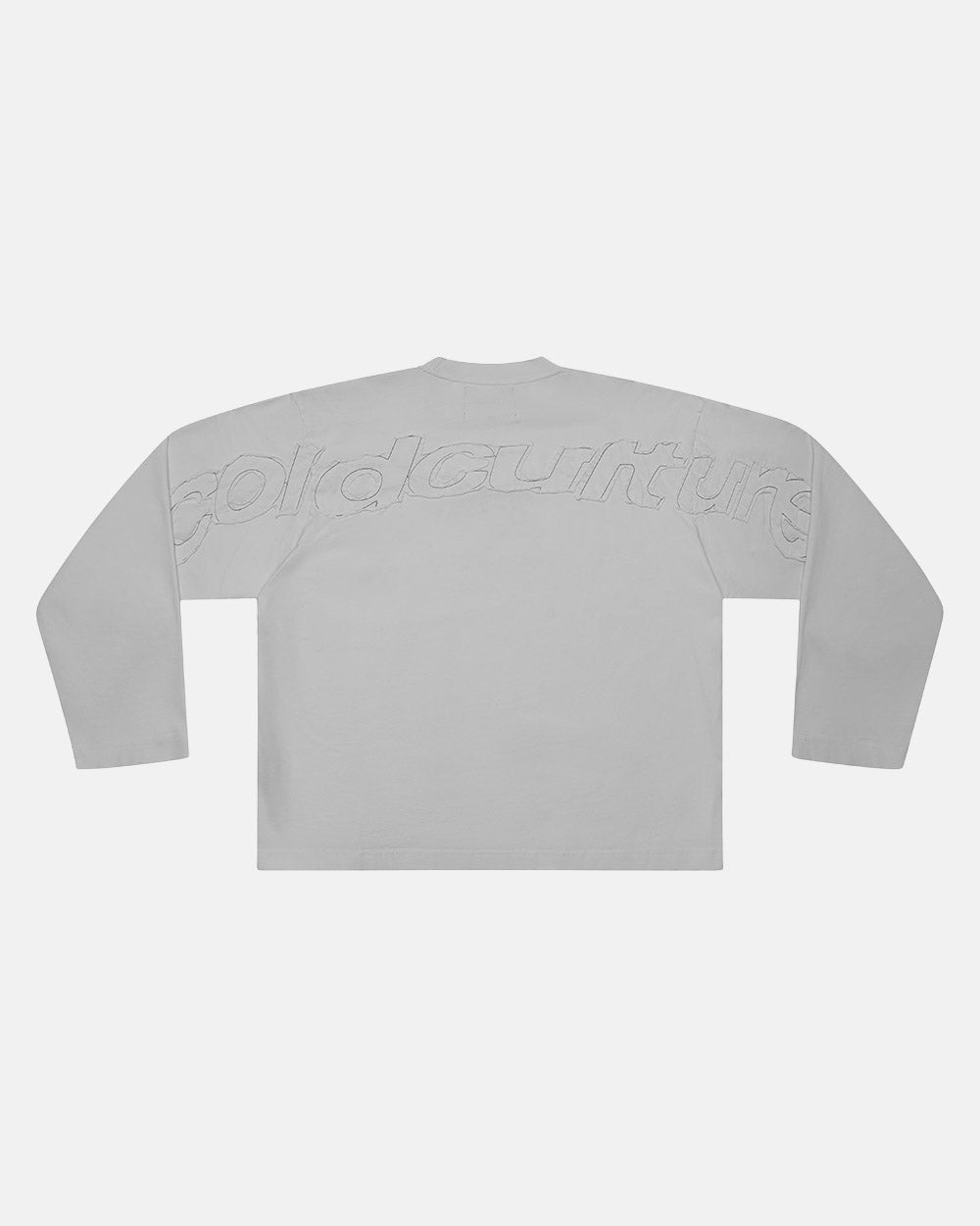 DISTRESS CURVED LONGSLEEVE DARK GREY - Cold Culture