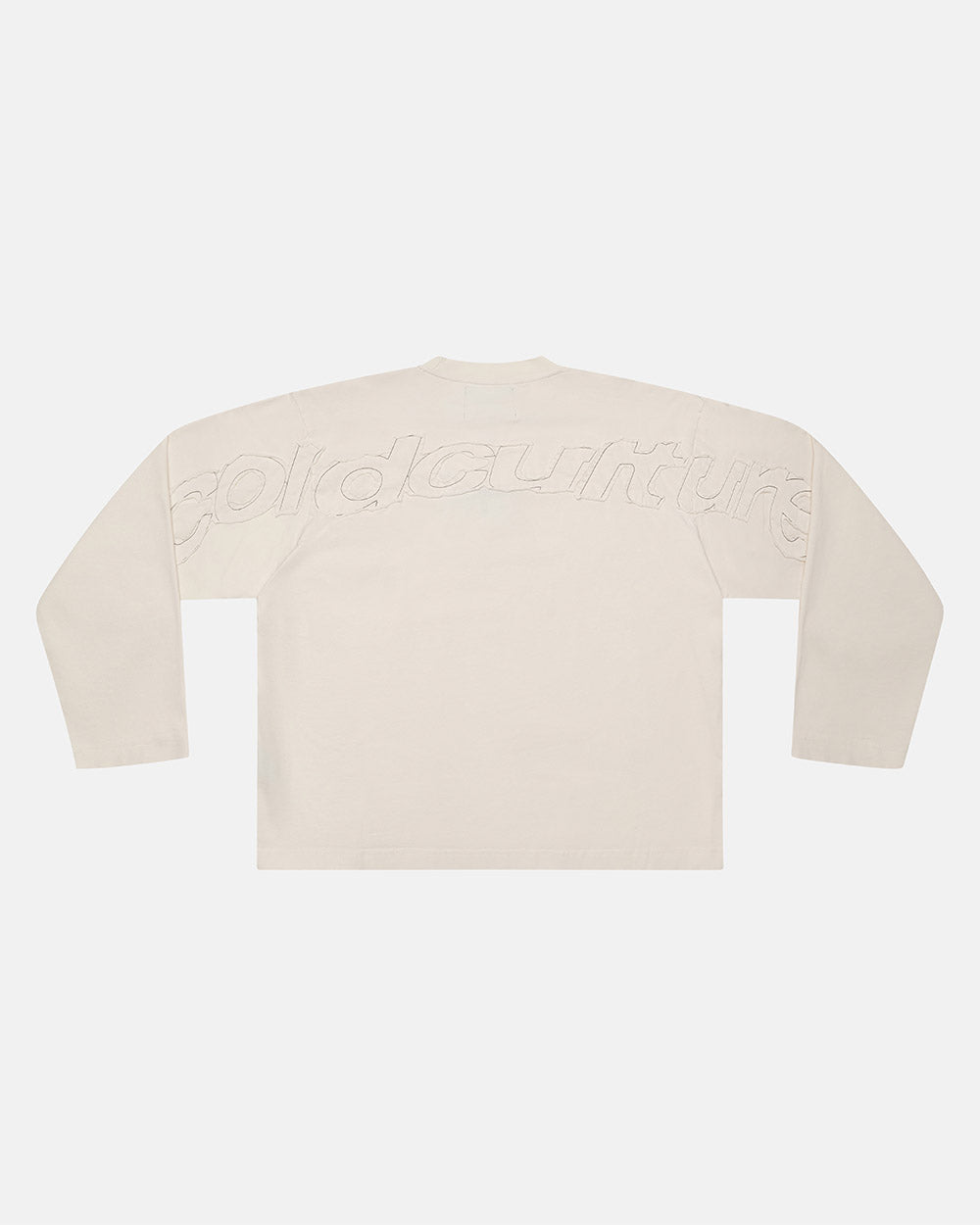 DISTRESS CURVED LONGSLEEVE LIGHT GREY