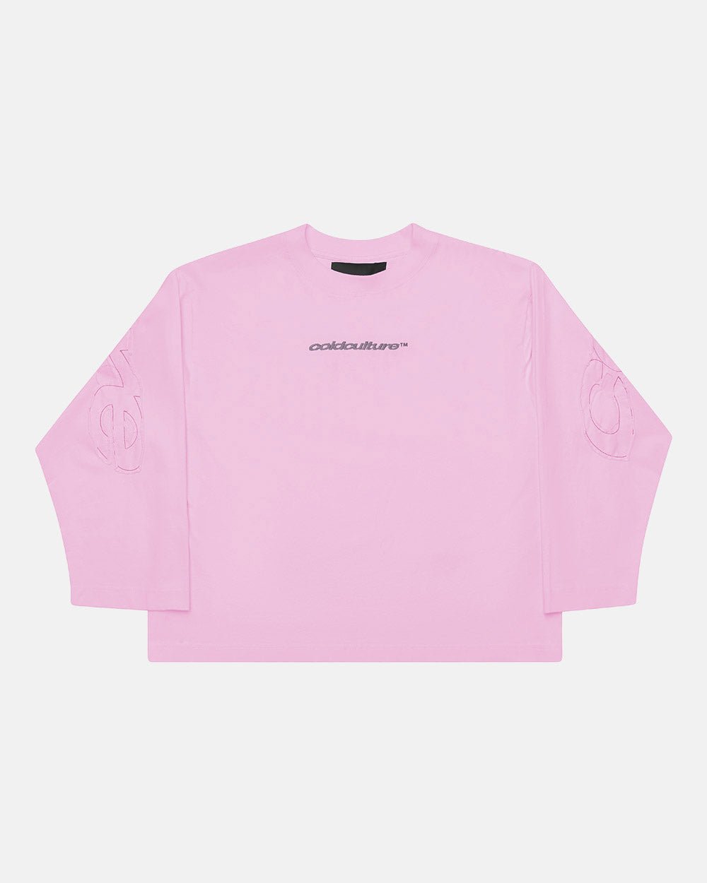 DISTRESS CURVED LONGSLEEVE PINK - Cold Culture