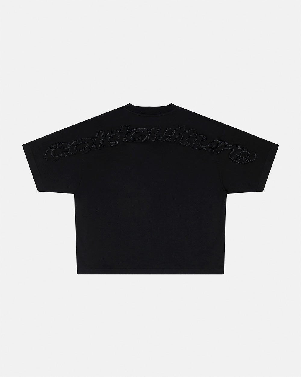 DISTRESS CURVED TEE BLACK - Cold Culture