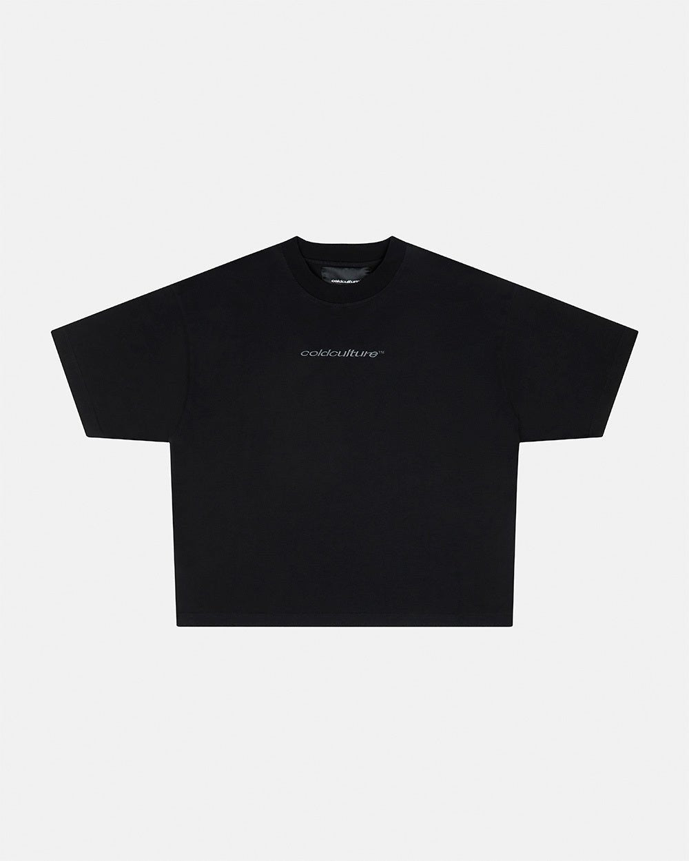 DISTRESS CURVED TEE BLACK - Cold Culture