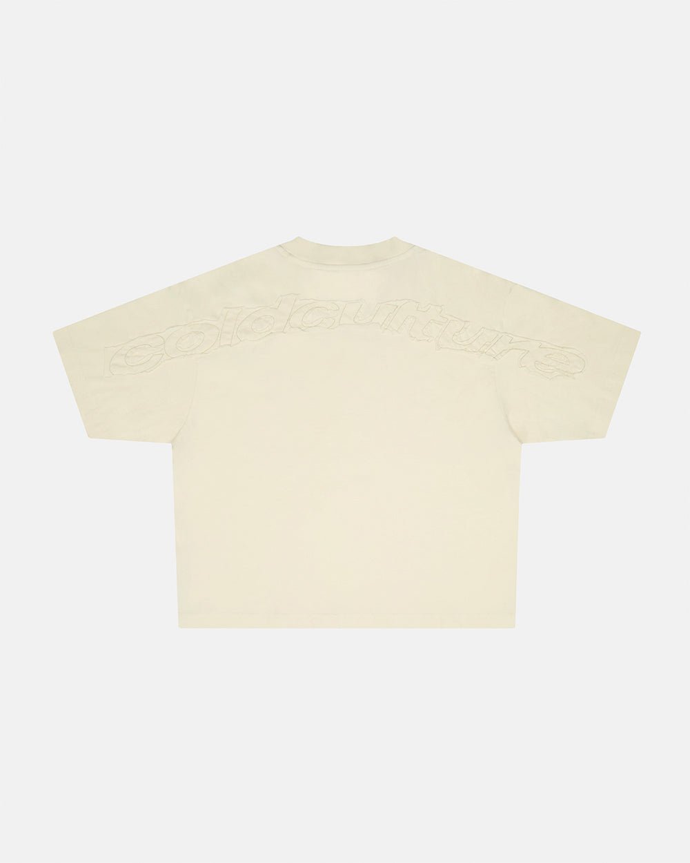 DISTRESS CURVED TEE CREAM - Cold Culture