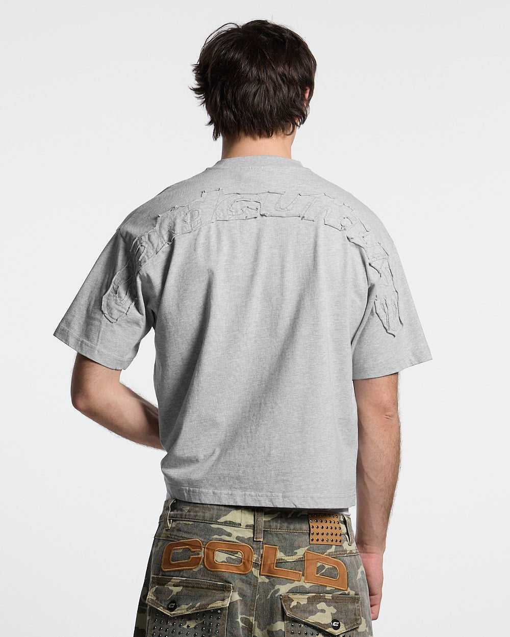 DISTRESS CURVED TEE GREY VIGORÉ - Cold Culture #man