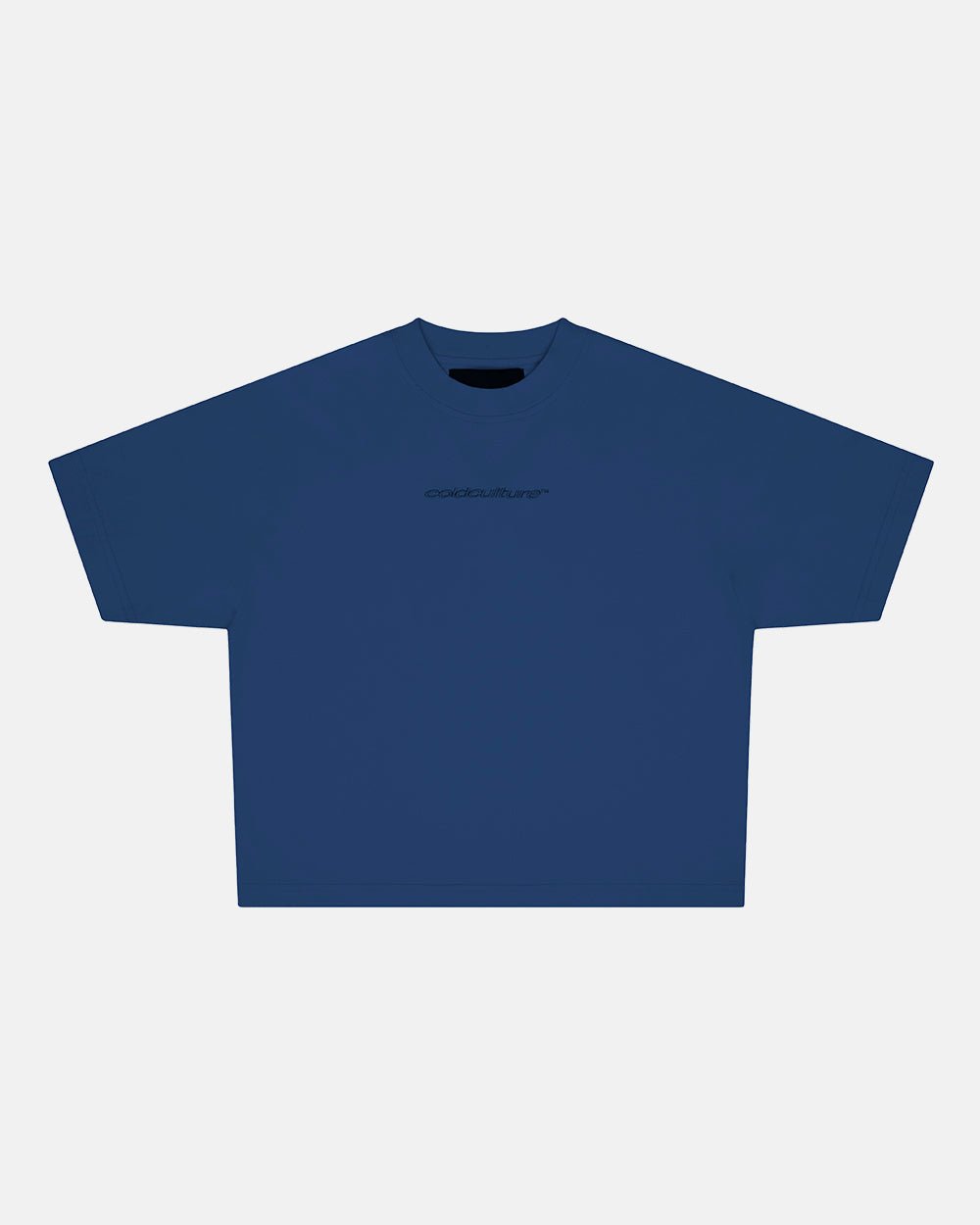 DISTRESS CURVED TEE NAVY - Cold Culture