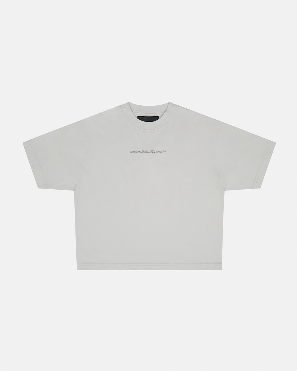DISTRESS CURVED TEE PEARL GREY - Cold Culture