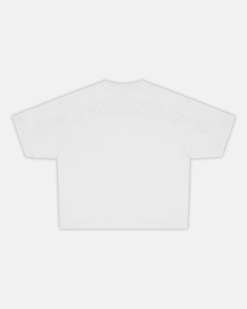 DISTRESS CURVED TEE WHITE - Cold Culture