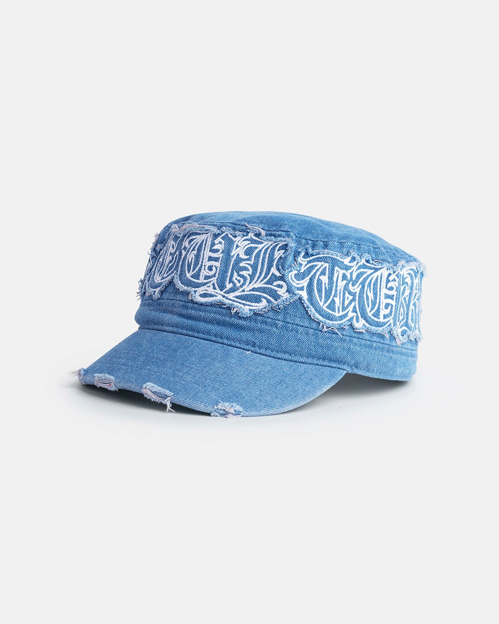 DISTRESS GOTHIC CAP DENIM - Cold Culture