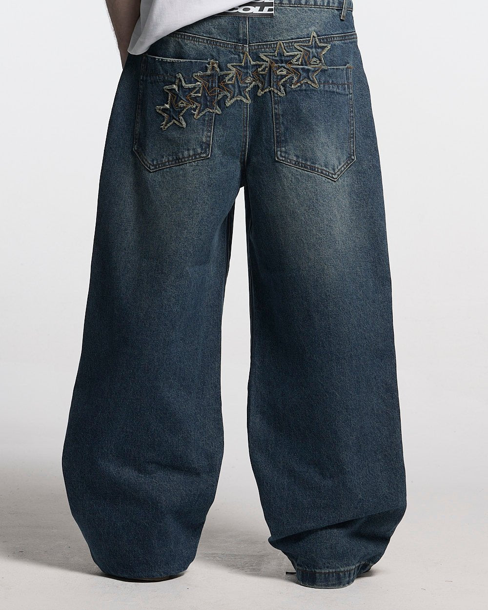 DISTRESS STARS V2 PANTS BLUE DENIM - Cold Culture #man