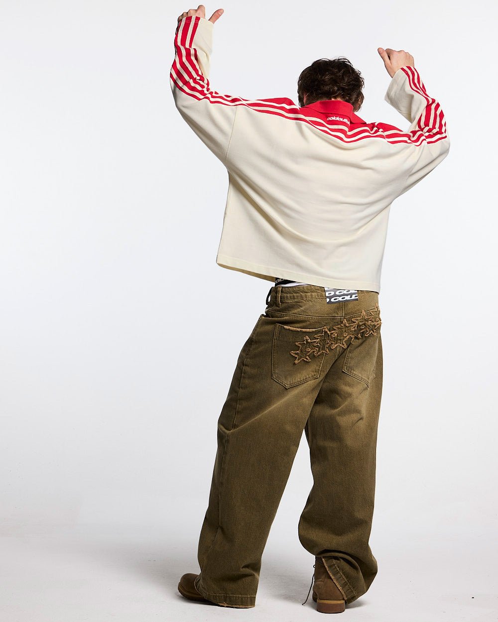 DISTRESS STARS V2 PANTS BROWN DENIM - Cold Culture