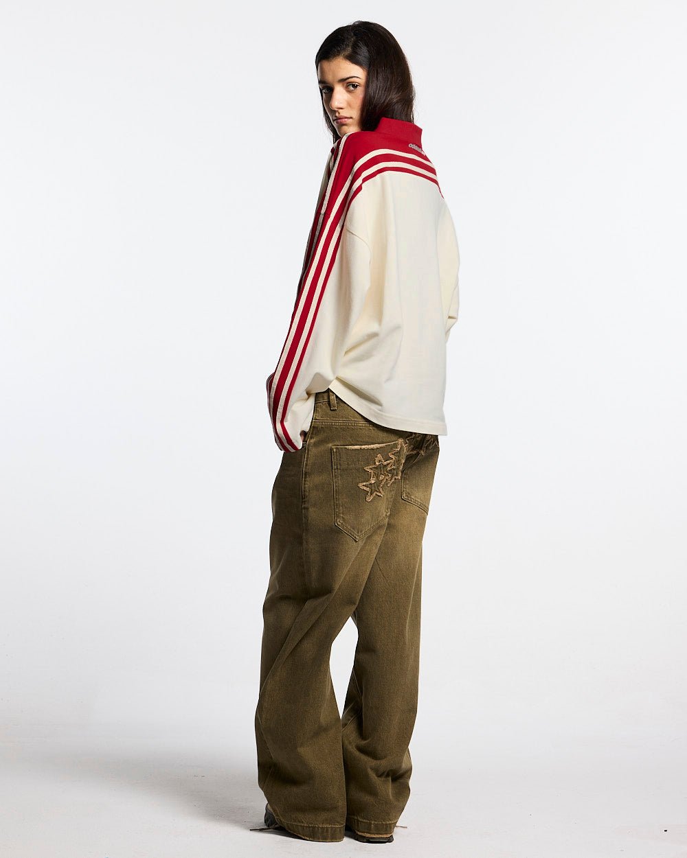 DISTRESS STARS V2 PANTS BROWN DENIM - Cold Culture