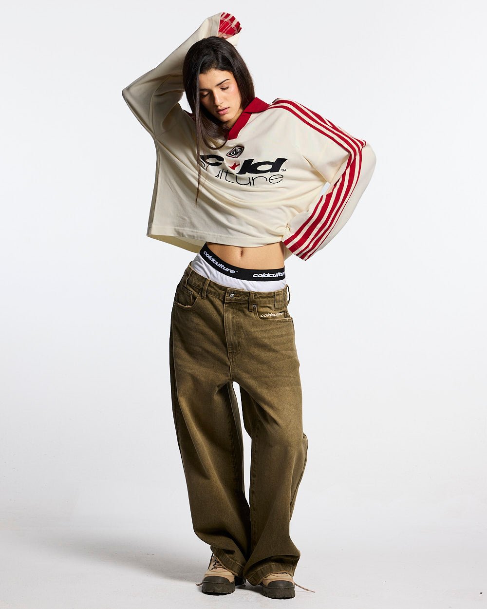 DISTRESS STARS V2 PANTS BROWN DENIM - Cold Culture