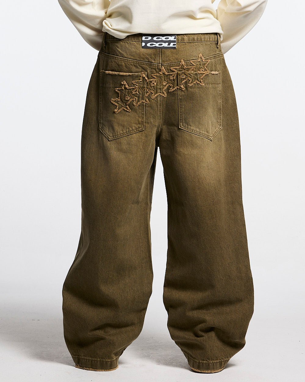 DISTRESS STARS V2 PANTS BROWN DENIM - Cold Culture