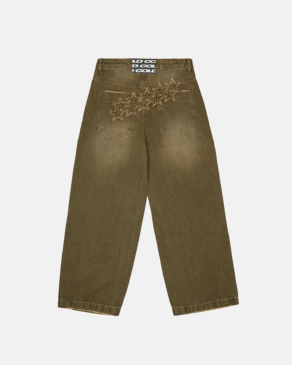 DISTRESS STARS V2 PANTS BROWN DENIM - Cold Culture