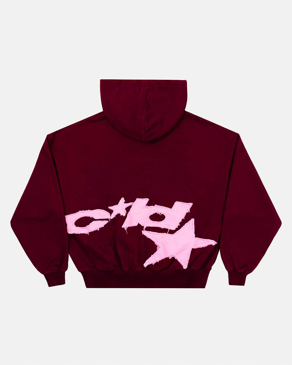 DISTRESSED DEFENSE HOODIE BURGUNDY - Cold Culture