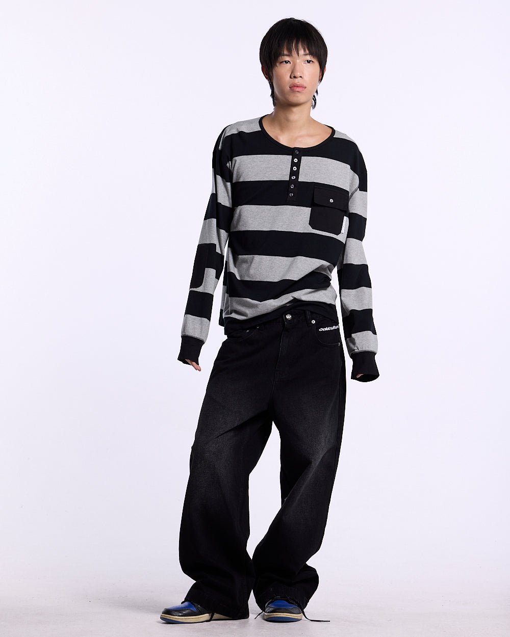 DOCKSIDE TEE GREY STRIPES - Cold Culture #man